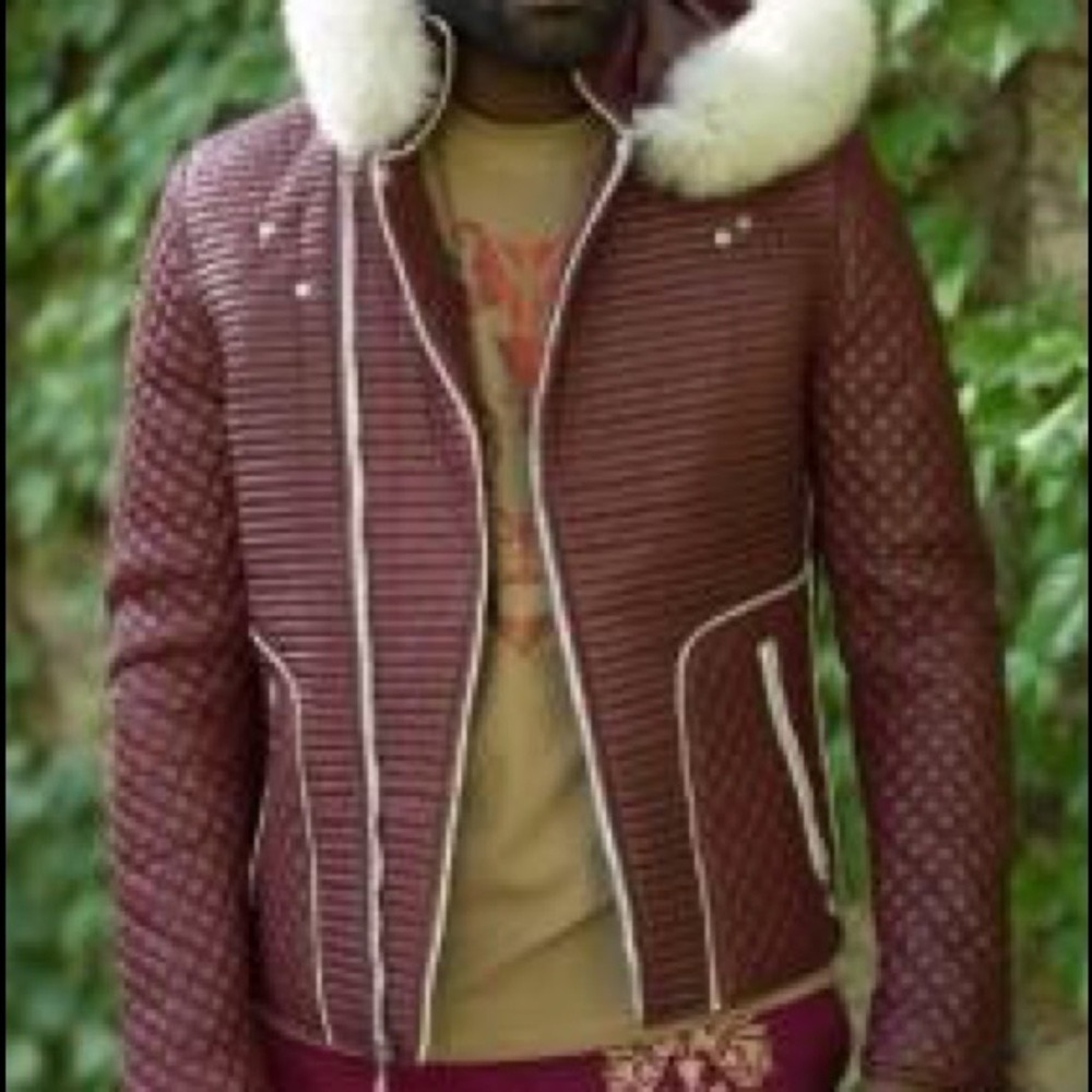 Rapper Hip Hop Genuine Leather Jacket Embroidered